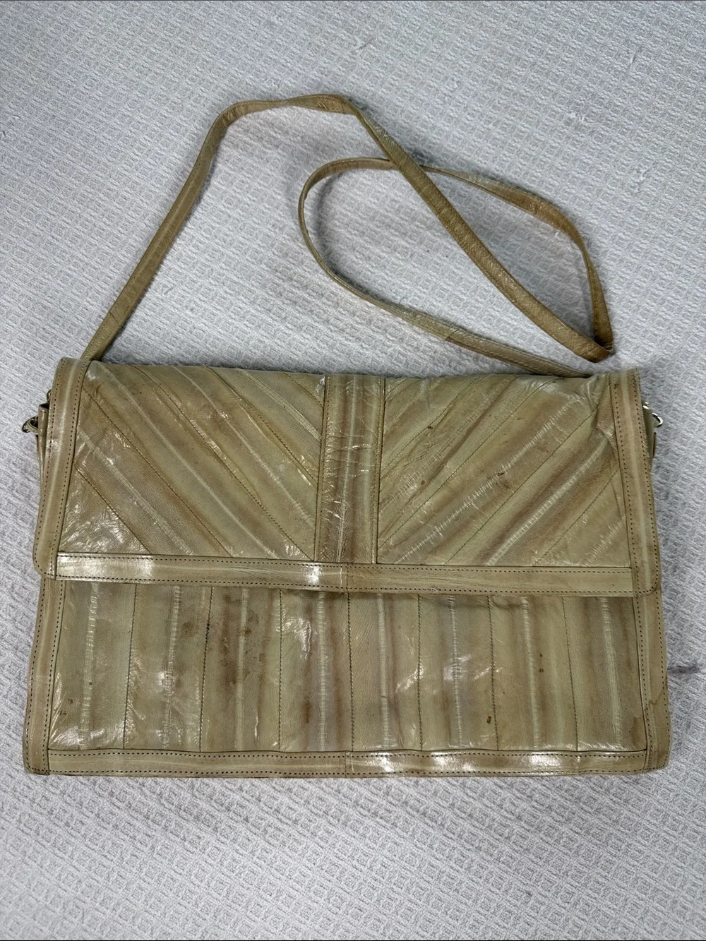Vintage 80’s Eel skin crossbody bag or clutch